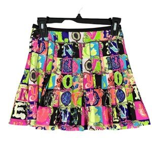 Lucky In Love Skort Size XS Neon Athleisure Tennis Golf Y2K Retrocore Statement